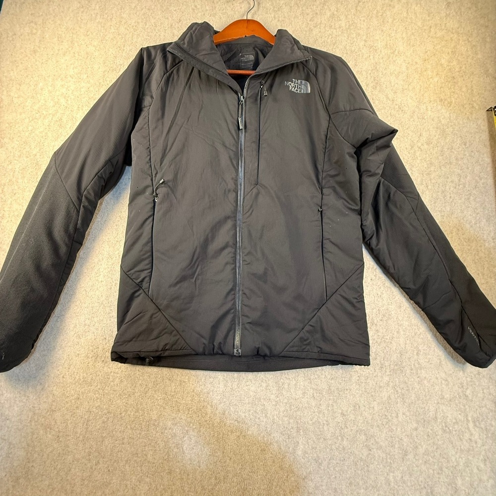 The North Face Ventrix Insulated Jacket Mens Small Black Full Zip Ripstop Hiking